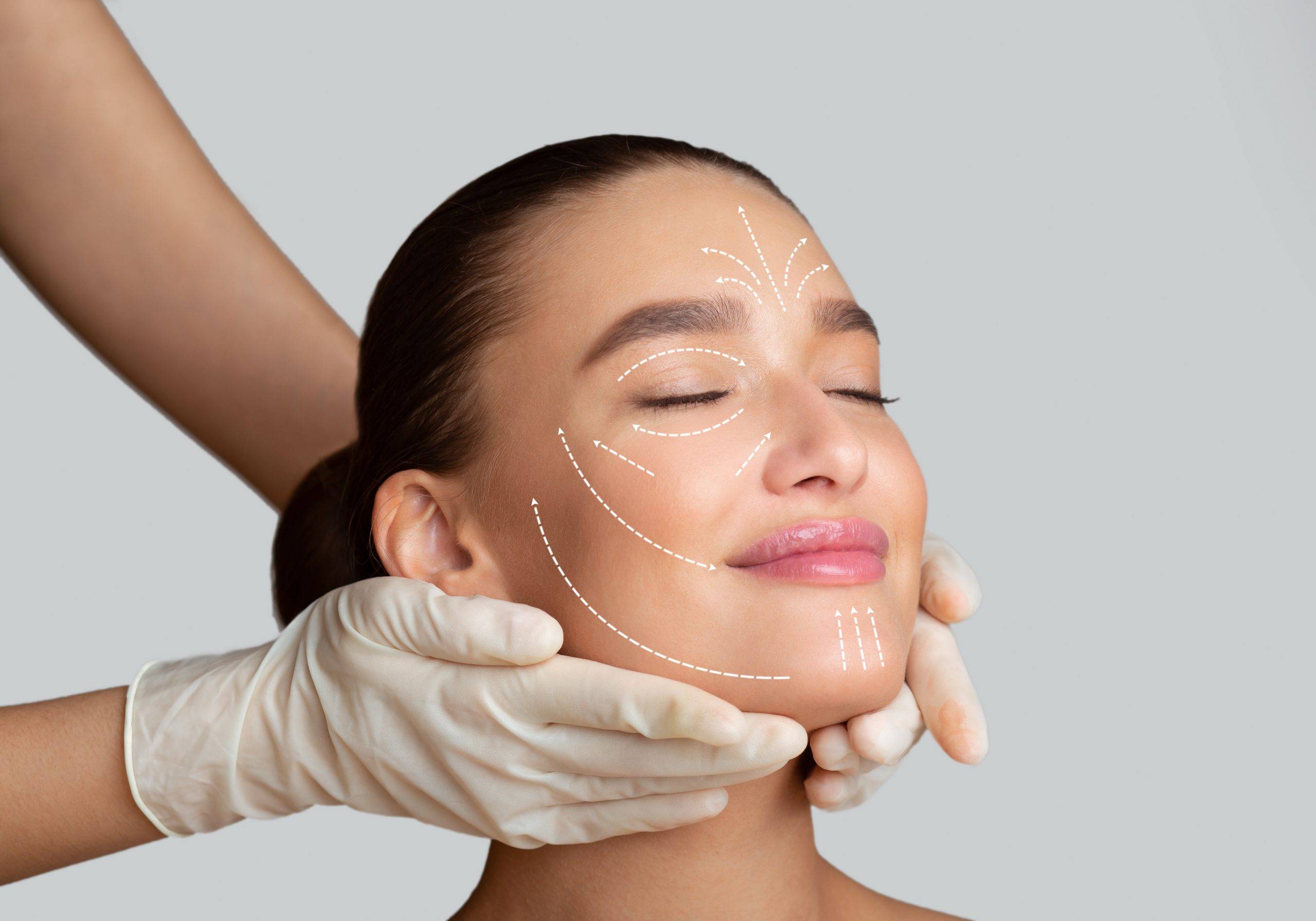 woman getting forma RF antiaging massage, Rasaderm skincare