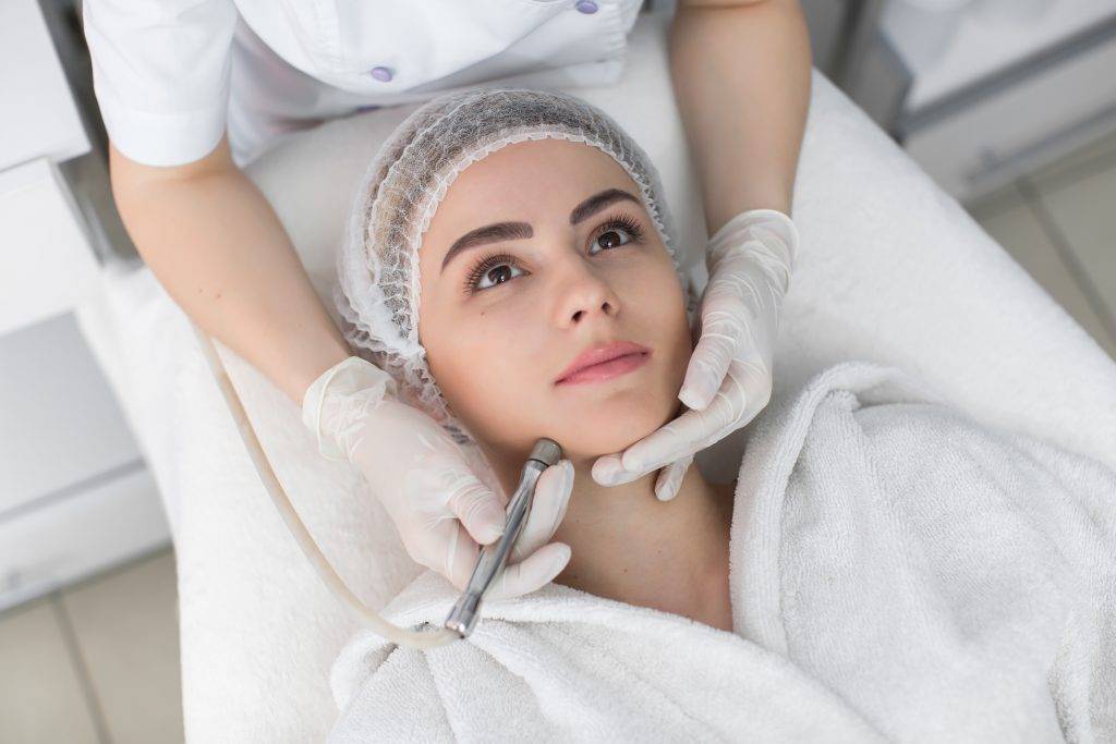 Women getting microdermabrasion Photofacial, Rasaderm skincare